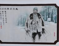 墻體畫為民族英雄楊靖宇，利用典范人物為群眾做榜樣，彰顯民族大義。