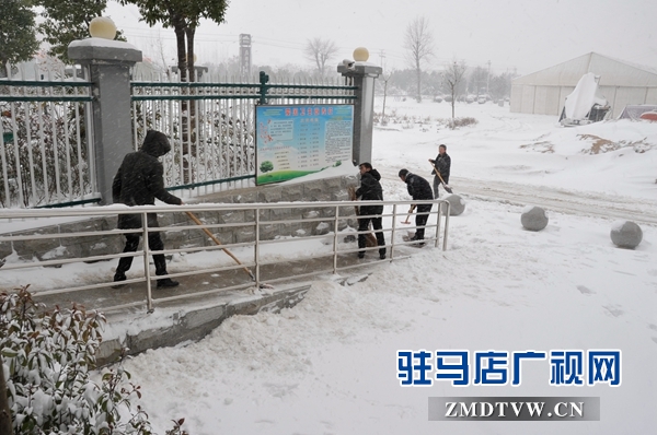 泌陽法院干警正在清掃&ldquo;便民之路&rdquo; (2).JPG