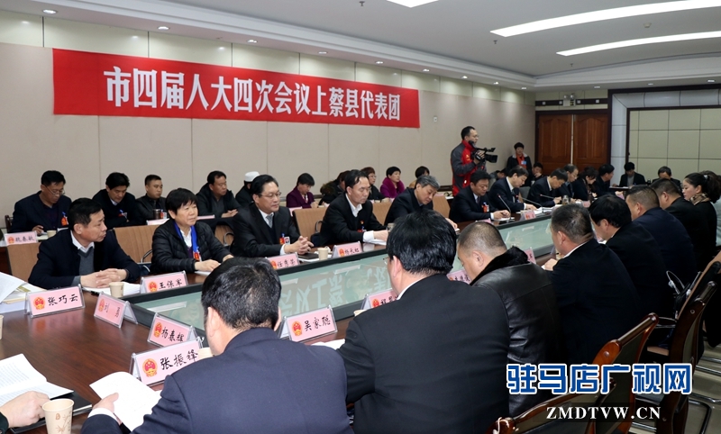 陳星參加上蔡代表團(tuán)的審議政府工作報(bào)告，聆聽(tīng)代表發(fā)言