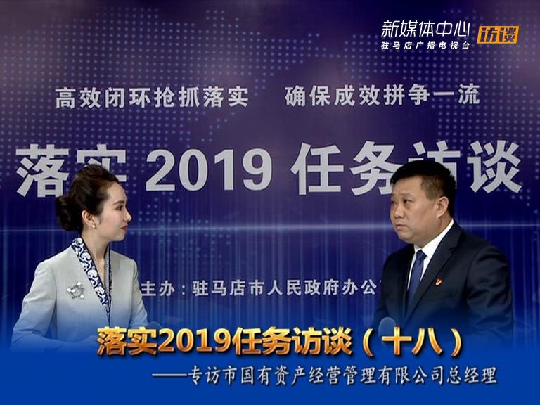 落實2019任務訪談--市國有資產經營管理有限公司總經理姚紅衛(wèi)