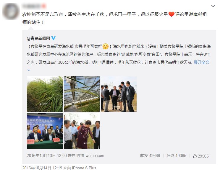 給科學(xué)家起沙雕綽號(hào)？是不是袁隆平讓你們吃的太飽了？ 
