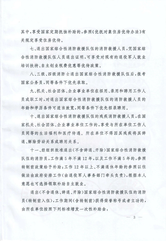 13部委聯(lián)合發(fā)文，要求這樣優(yōu)待消防救援人員