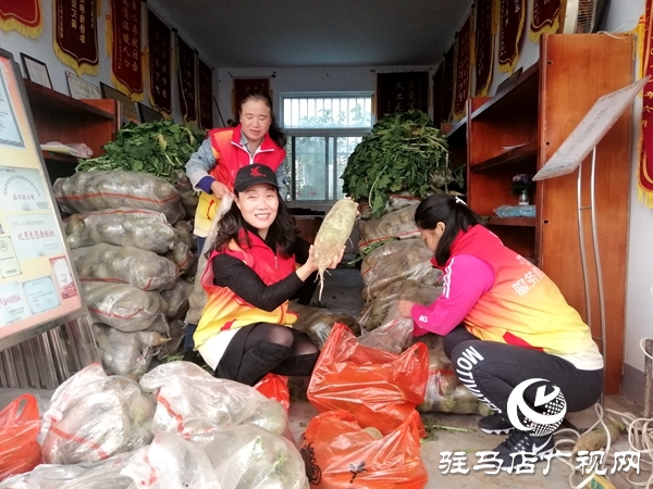 菜農(nóng)賣菜難 天中義工秒變“推銷員”