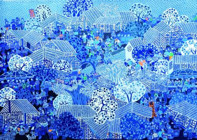 800人的村莊,300人是畫家