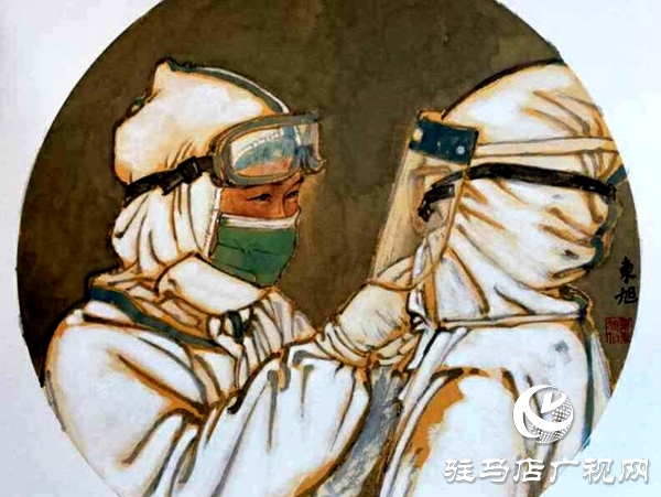 畫(huà)家栗東旭用畫(huà)作致敬最美“逆行者”