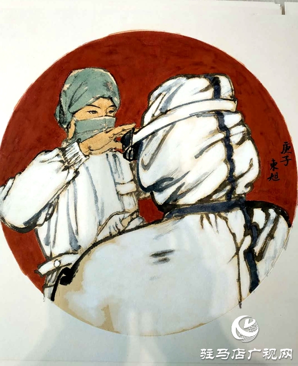 畫(huà)家栗東旭用畫(huà)作致敬最美“逆行者”