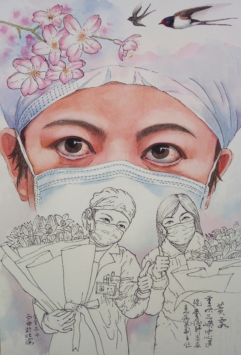素描、水彩、數(shù)字繪畫(huà)，文藝工作者以藝戰(zhàn)“疫”