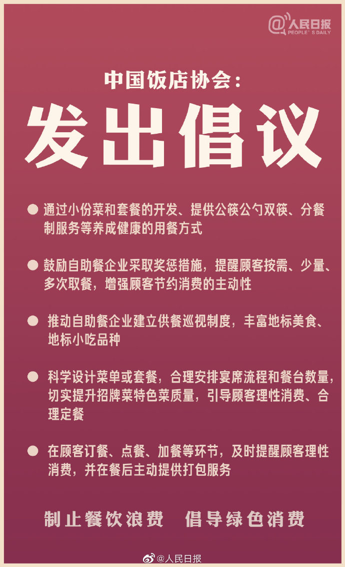 中國飯店協(xié)會(huì)倡議開發(fā)小份菜和套餐