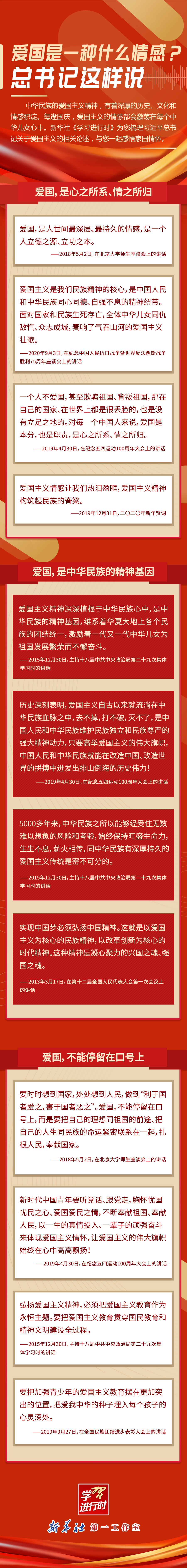 學(xué)習(xí)進行時｜愛國是一種什么情感？總書記這樣說