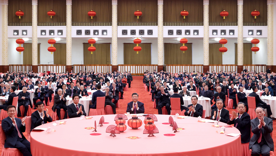 中共中央國(guó)務(wù)院舉行春節(jié)團(tuán)拜會(huì) 習(xí)近平發(fā)表講話