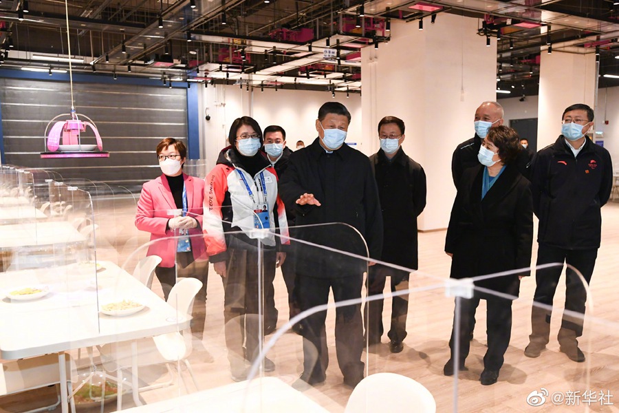 習(xí)近平在北京考察冬奧會、冬殘奧會籌辦備賽工作