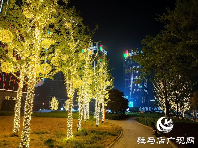 駐馬店:璀璨燈光扮靚城市夜景