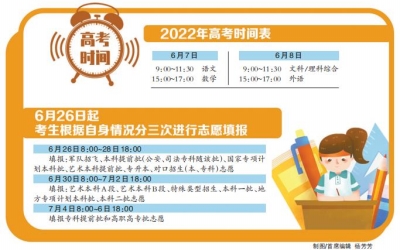 河南2022年高考時(shí)間為6月7日至8日 考場就近就地安排 設(shè)置隔離考場