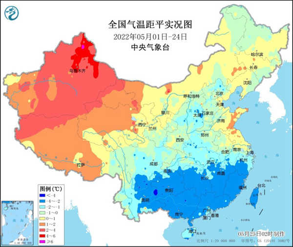 5月底北方“熱情”高漲局地可達40℃ 南方降雨頻繁