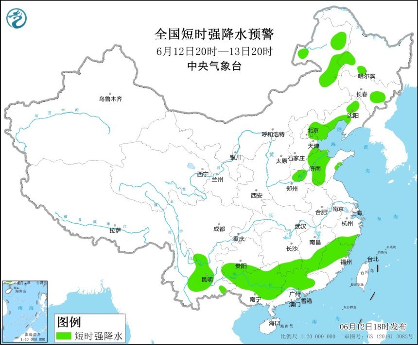 強(qiáng)對(duì)流黃色預(yù)警繼續(xù)！12省區(qū)市將有雷暴大風(fēng)和冰雹