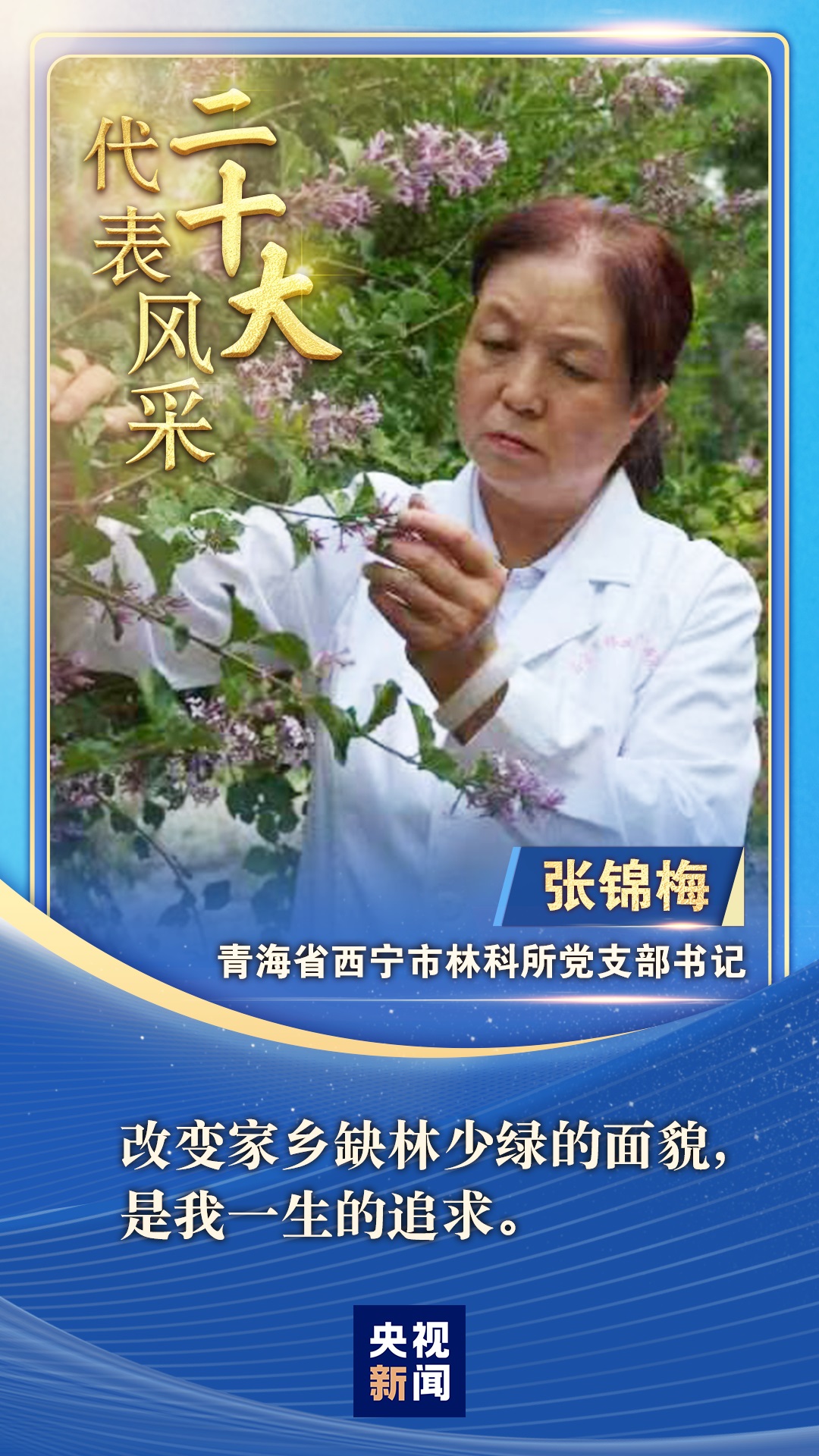二十大代表風采 | 張錦梅：扎根高原三十載 只為滿城花香來