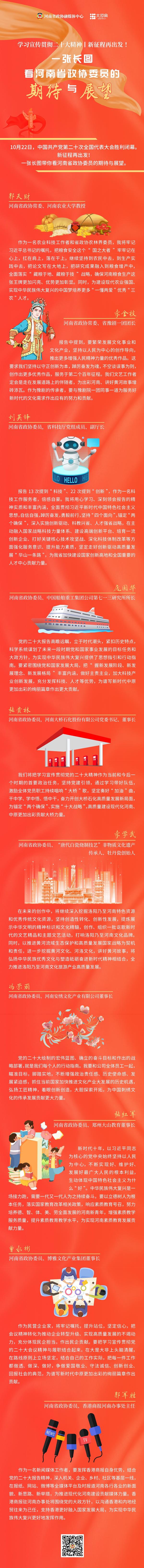  學(xué)習(xí)宣傳貫徹二十大精神丨新征程再出發(fā)！一張長圖看河南省政協(xié)委員的期待與展望