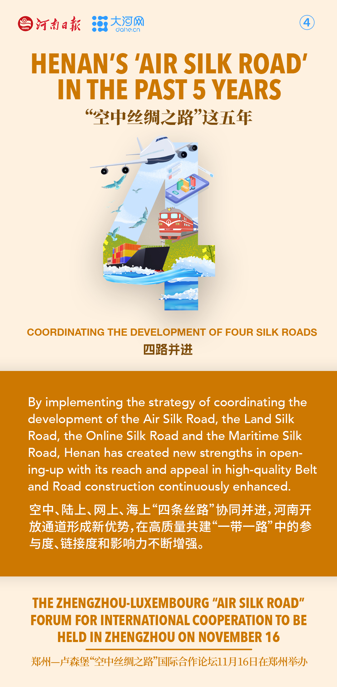 雙語海報丨“空中絲綢之路”這五年