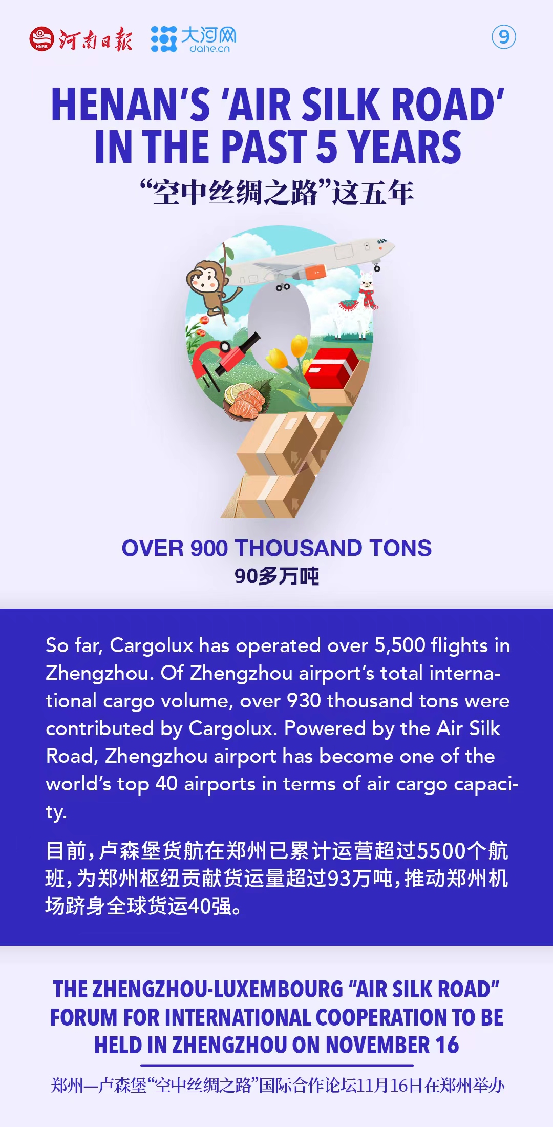 雙語海報丨“空中絲綢之路”這五年