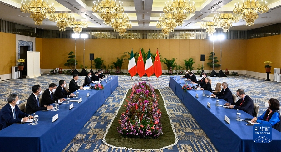 習(xí)近平會(huì)見(jiàn)意大利總理梅洛尼