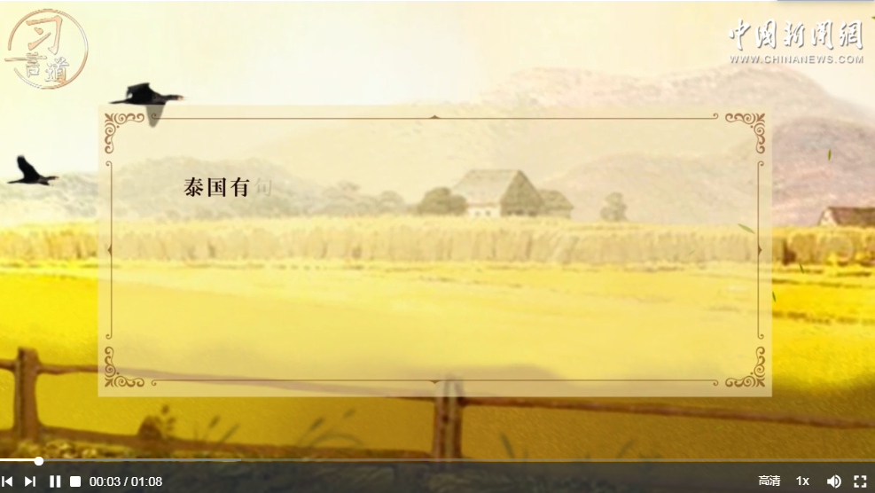 習(xí)言道｜習(xí)近平引用的泰國諺語有何深意？