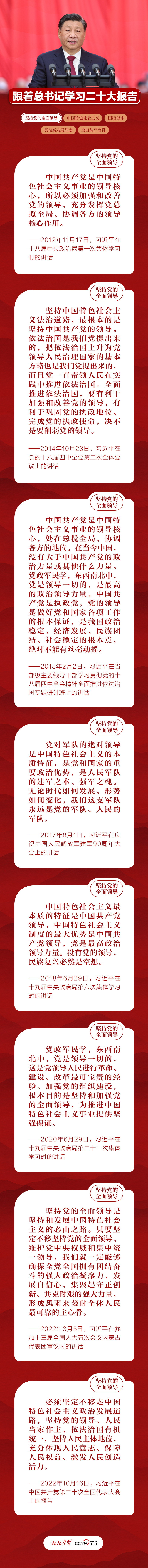 跟著總書記學(xué)習(xí)二十大報告｜堅持黨的全面領(lǐng)導(dǎo)