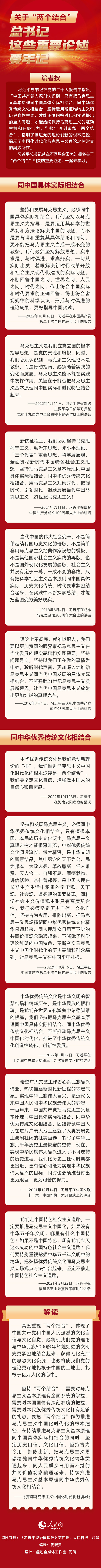 關(guān)于&ldquo;兩個結(jié)合&rdquo;，總書記這些重要論述要牢記