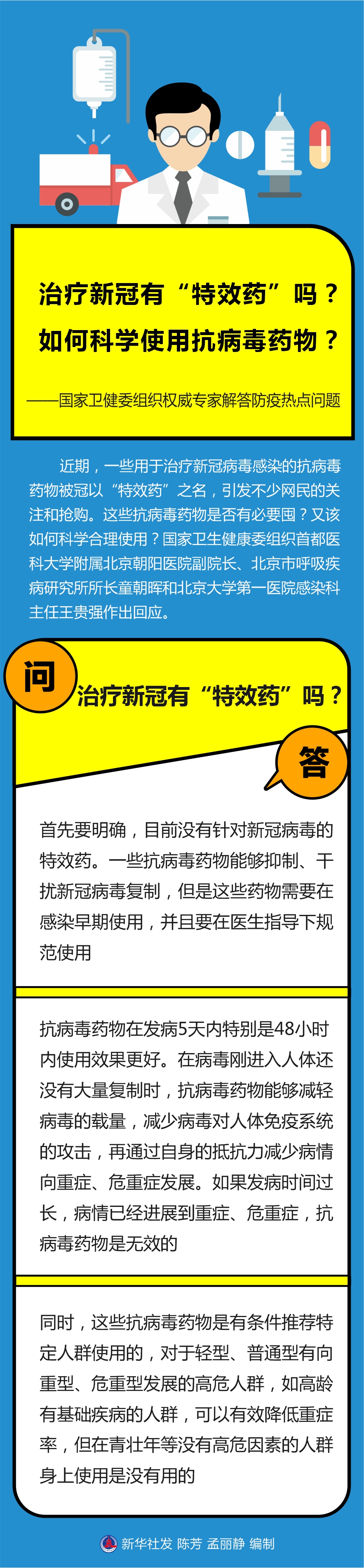 治療新冠有“特效藥”嗎？如何科學(xué)使用抗病毒藥物？——國家衛(wèi)健委組織權(quán)威專家解答防疫熱點(diǎn)問題