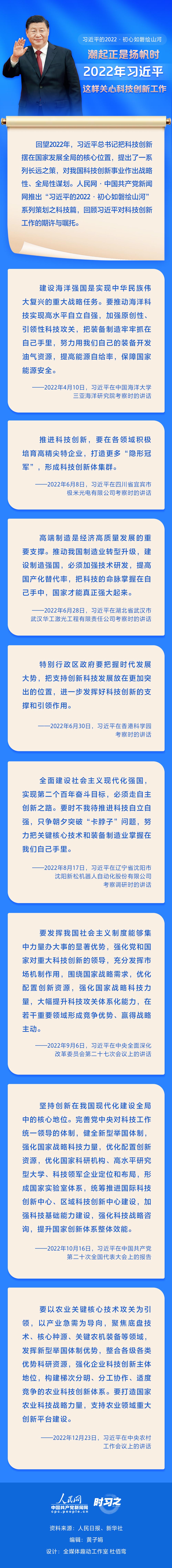 習近平的2022·初心如磐繪山河 潮起正是揚帆時 2022年習近平這樣關(guān)心科技創(chuàng)新工作