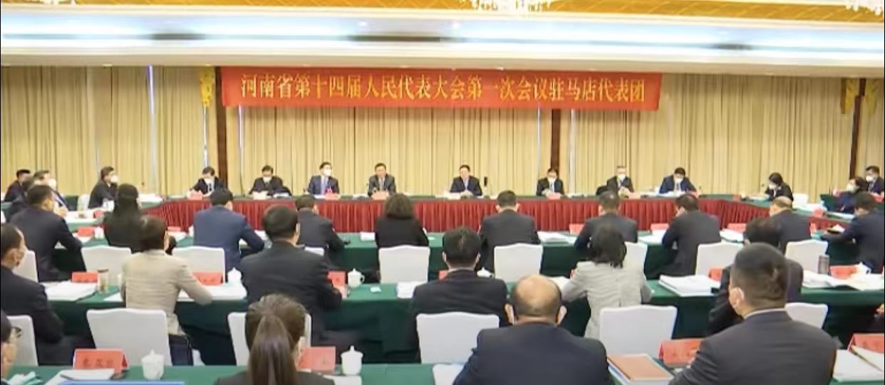 出席河南省十四屆人大一次會議駐馬店代表團舉行第二次全體會議