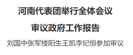 河南代表團(tuán)舉行全體會議審議政府工作報告