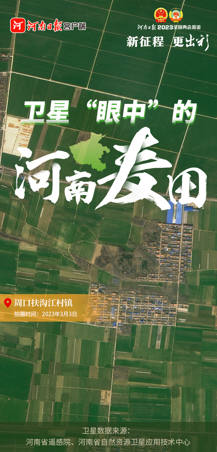 海報(bào)丨賞青！衛(wèi)星“眼中”的河南麥田