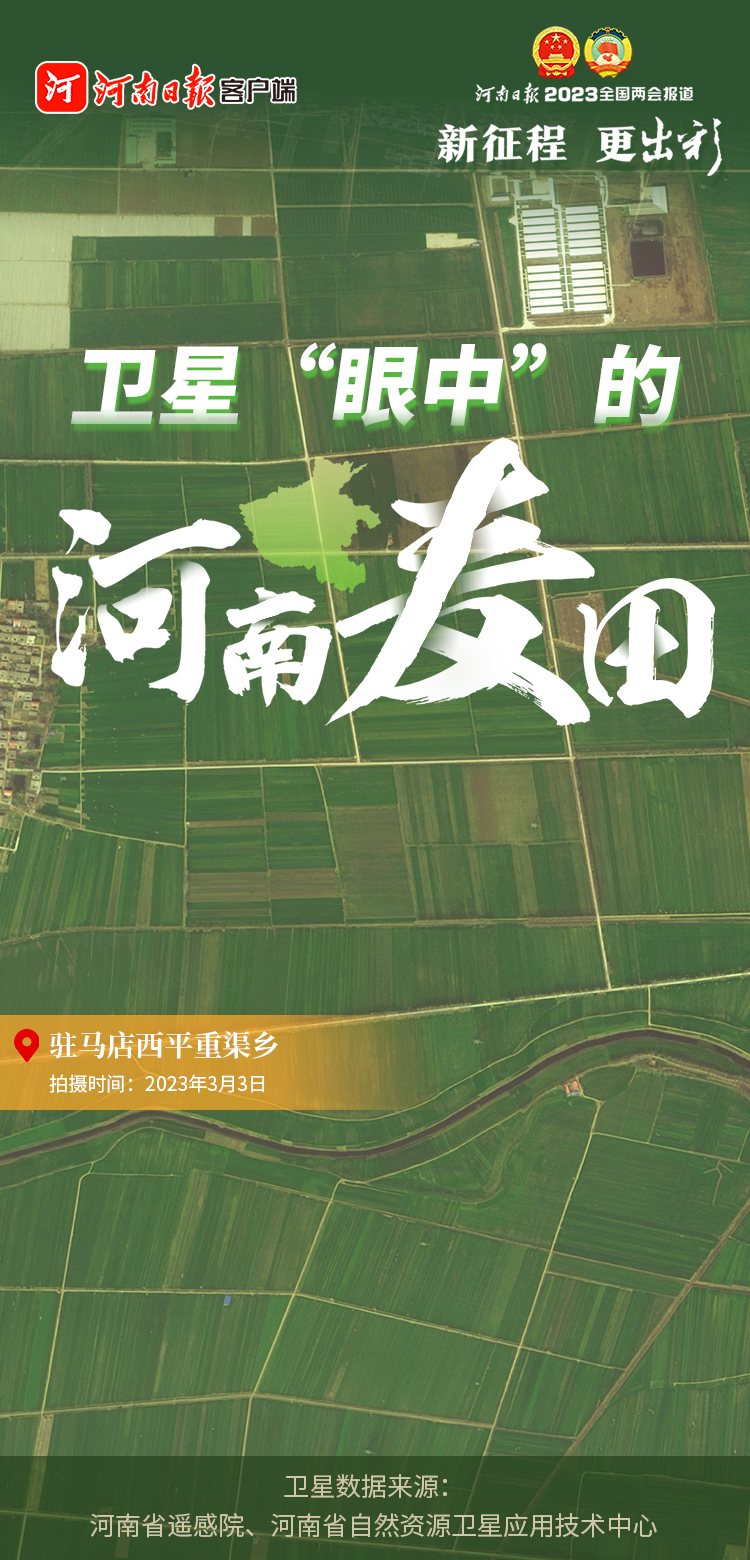 海報(bào)丨賞青！衛(wèi)星“眼中”的河南麥田