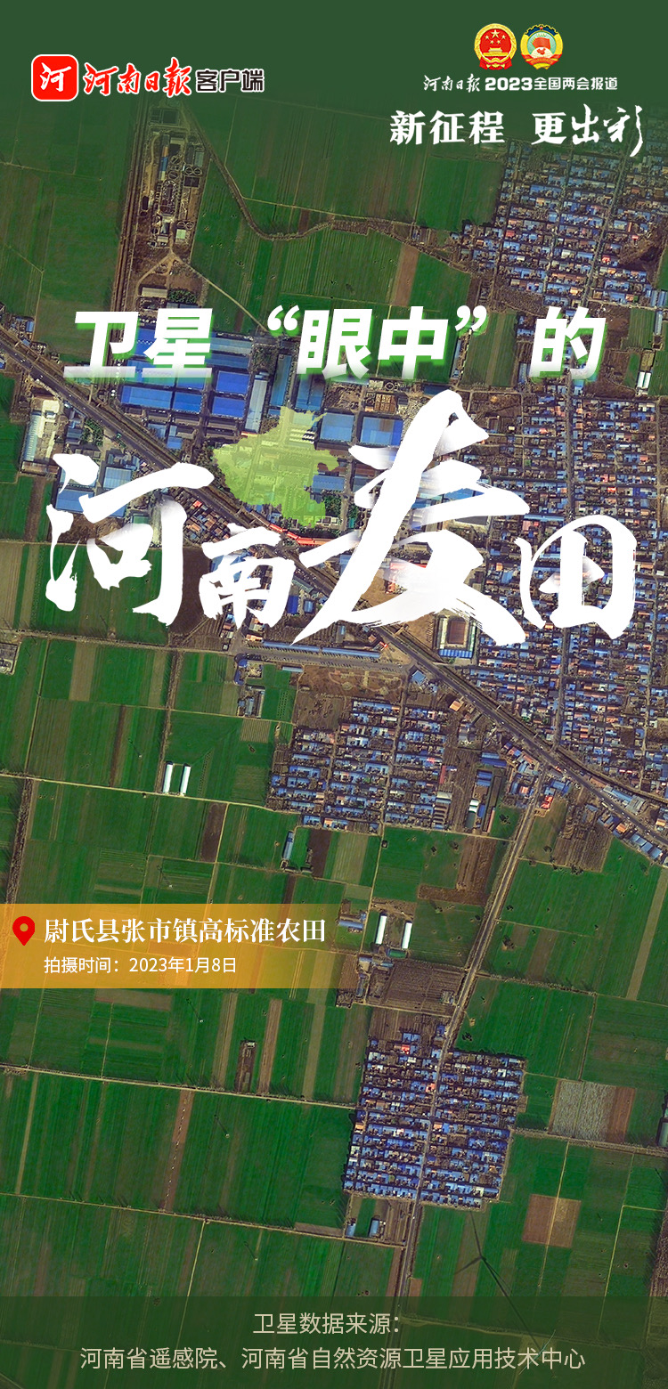 海報(bào)丨賞青！衛(wèi)星“眼中”的河南麥田