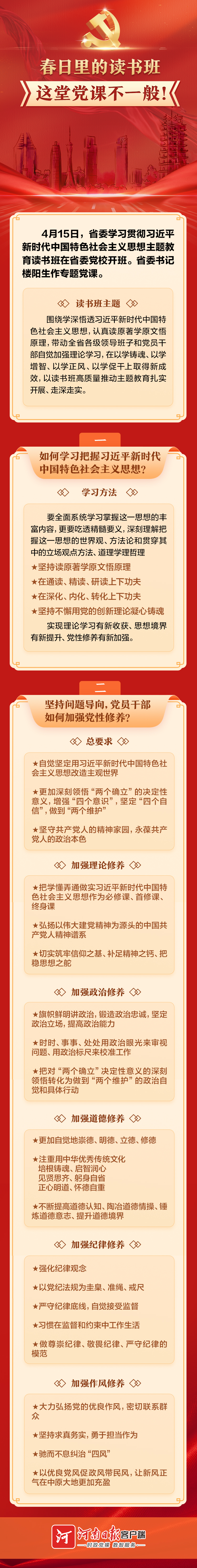 　　一圖讀懂丨春日里的讀書班，這堂黨課不一般