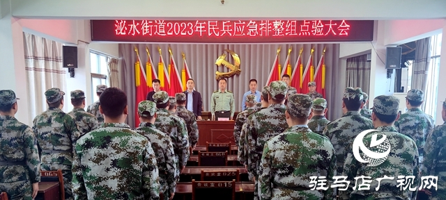 泌陽縣泌水街道開展2023年民兵應(yīng)急排整組點驗