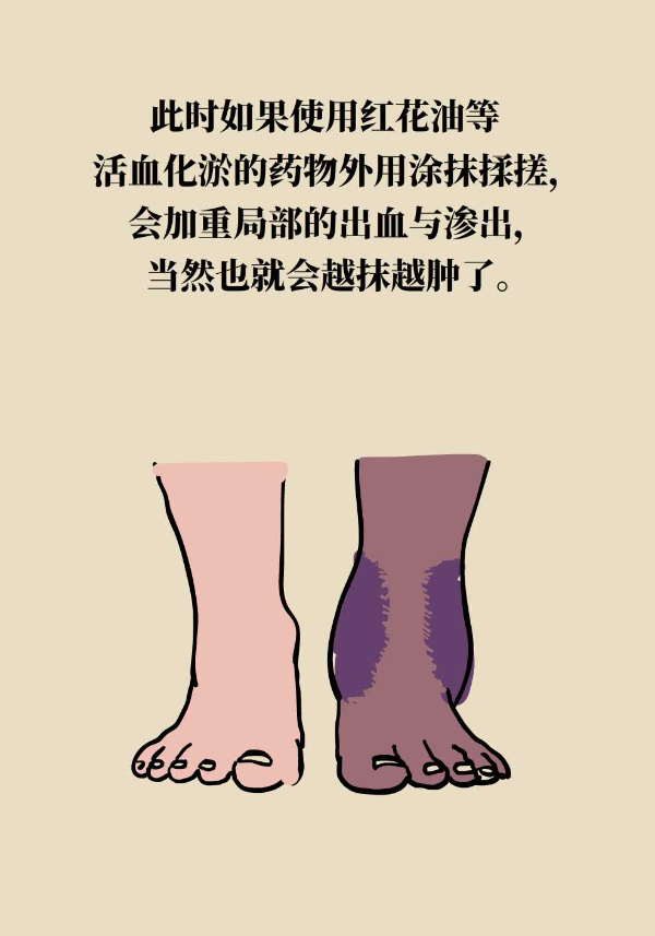 扭傷后抹紅花油，為什么傷處反而更腫了？