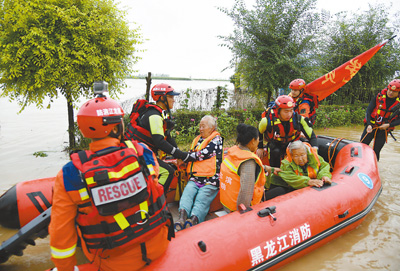 讓黨旗在防汛抗洪救災(zāi)一線高高飄揚
