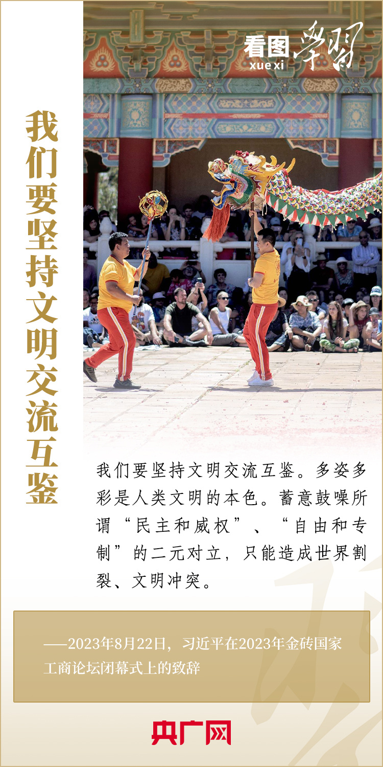 看圖學(xué)習(xí)丨寄語金磚國家工商界 習(xí)主席強調(diào)共同發(fā)展繁榮、實現(xiàn)普遍安全、文明交流互鑒