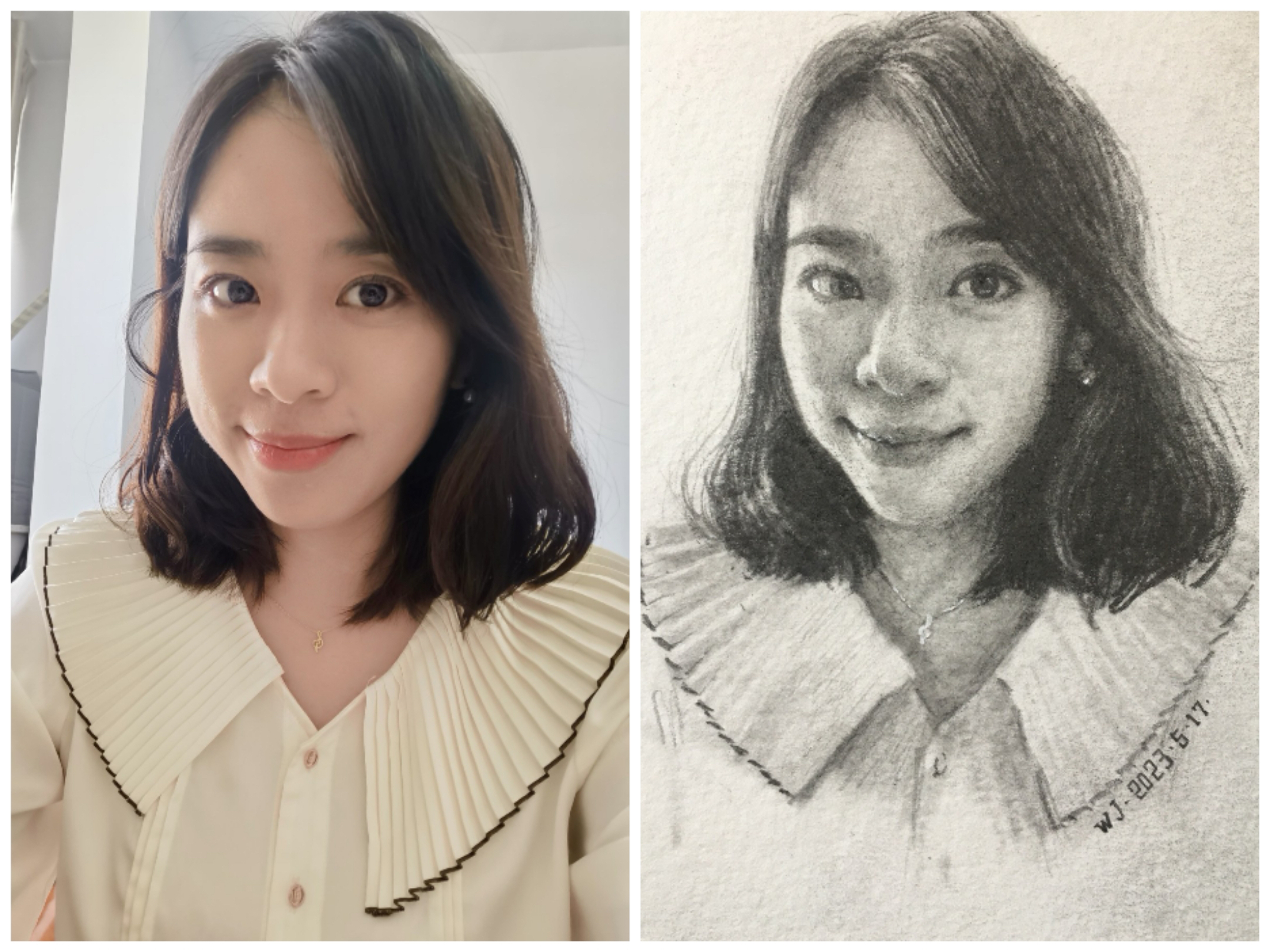 我的老師有“絕活”④丨王靜:為36位學(xué)生手繪畢業(yè)肖像 做暖心“守護(hù)人”