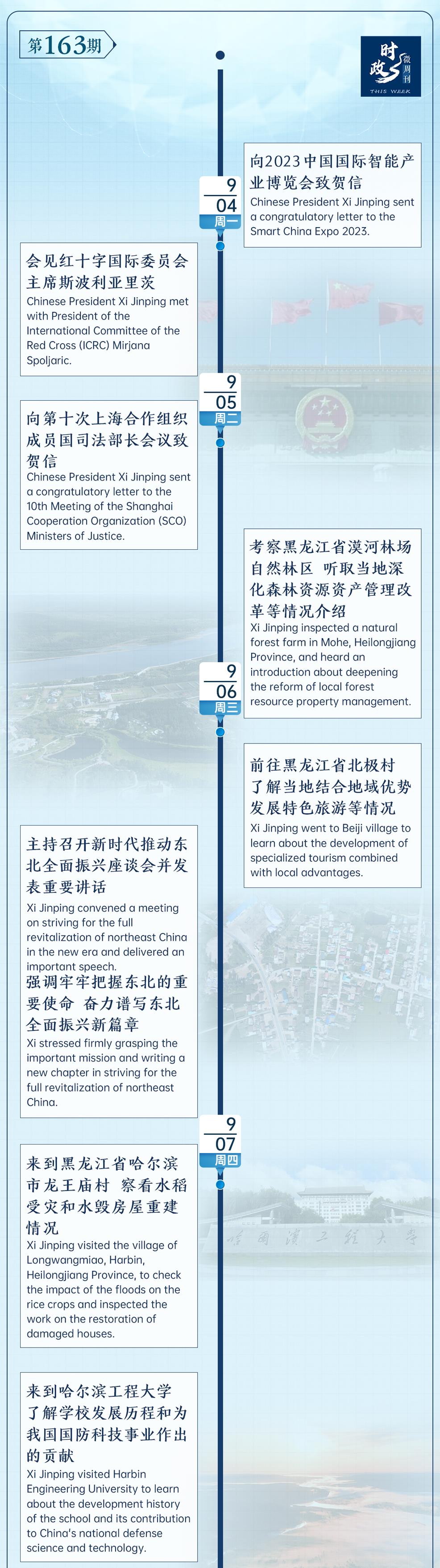 時(shí)政微周刊丨總書記的一周(9月4日—9月10日)