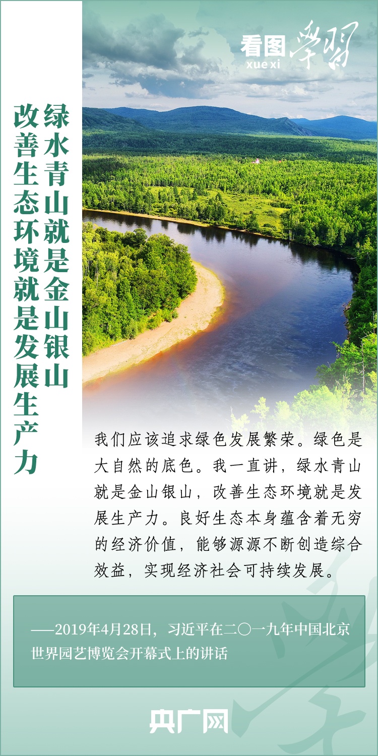 看圖學習 | 把生態(tài)效益更好轉化為經(jīng)濟效益、社會效益