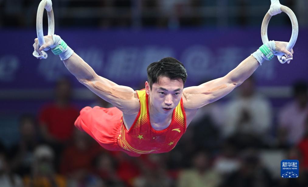 競技體操&mdash;&mdash;中國隊奪得男子團體決賽冠軍