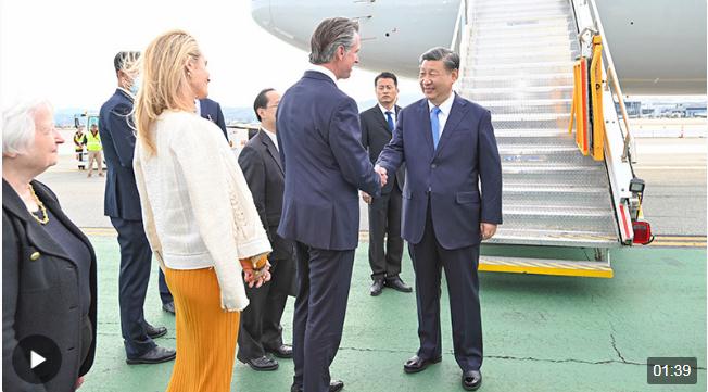 時(shí)政新聞眼丨時(shí)隔六年再訪(fǎng)美國(guó)，習(xí)近平抵達(dá)舊金山