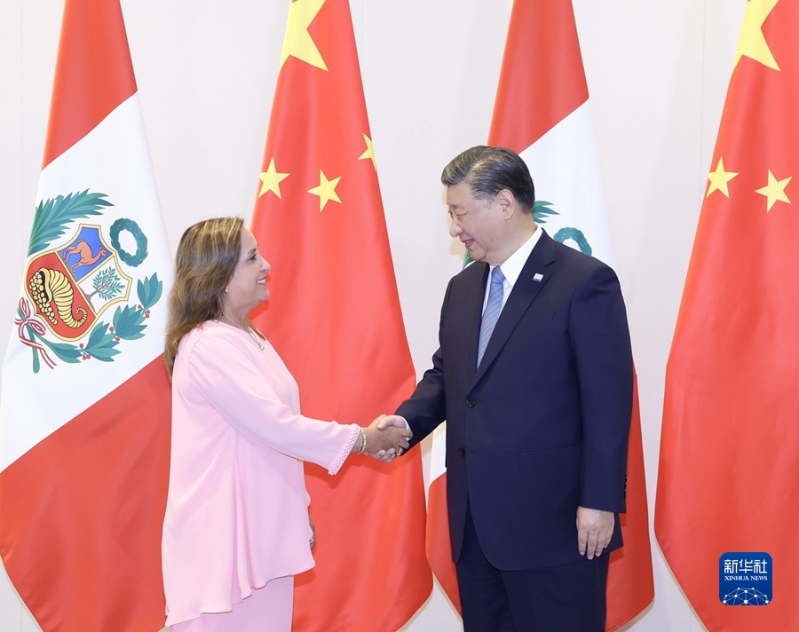 習(xí)近平會(huì)見秘魯總統(tǒng)博魯阿爾特