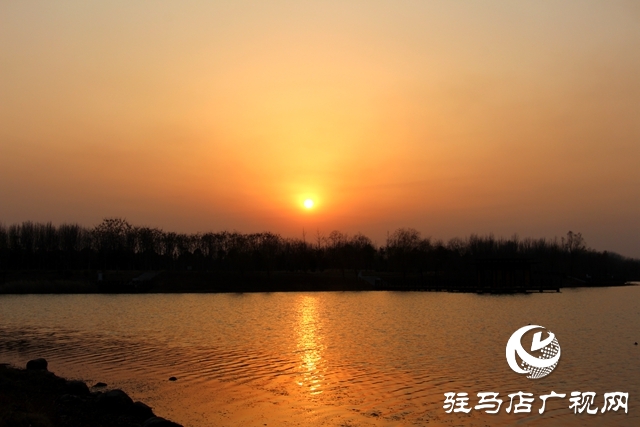 新蔡縣:西湖公園隆冬時節(jié)美如調(diào)色盤