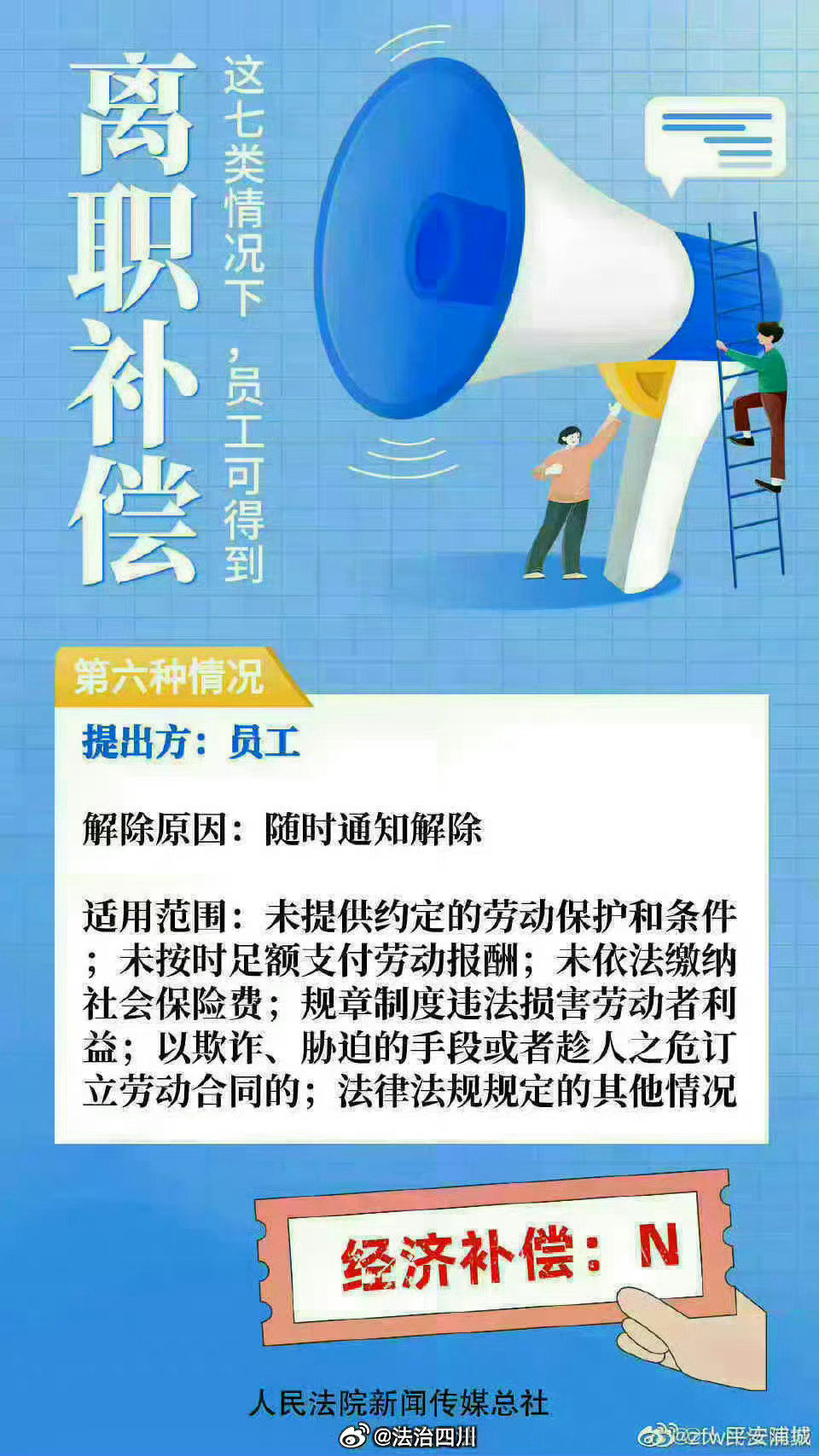這些情況下被辭退解除勞動合同，員工可以得到補(bǔ)償