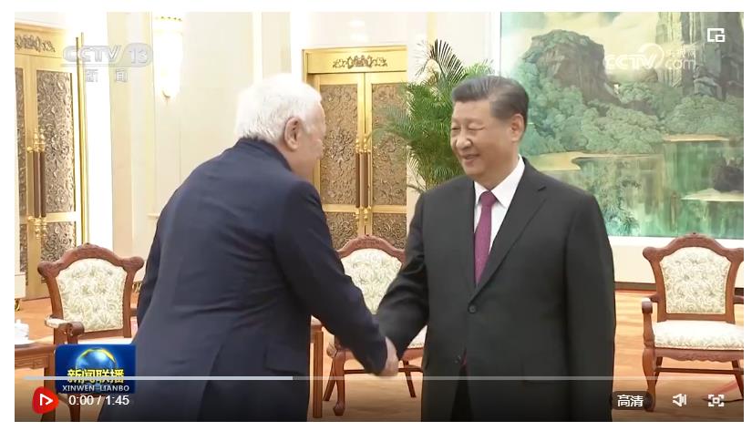 習近平會見法國梅里?；饡飨防锇７驄D