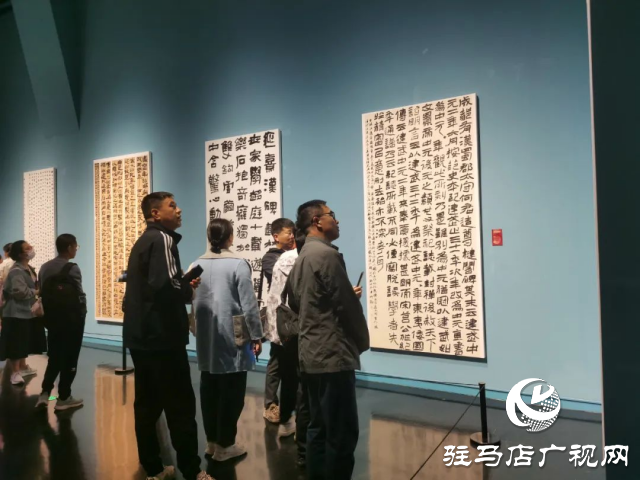 泌陽縣書法家協(xié)會會員齊聚，共賞全國第十三屆書法篆刻展