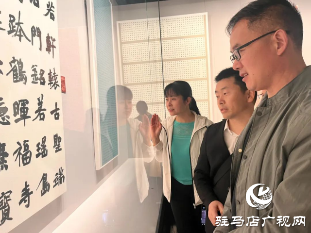 泌陽縣書法家協(xié)會會員齊聚，共賞全國第十三屆書法篆刻展